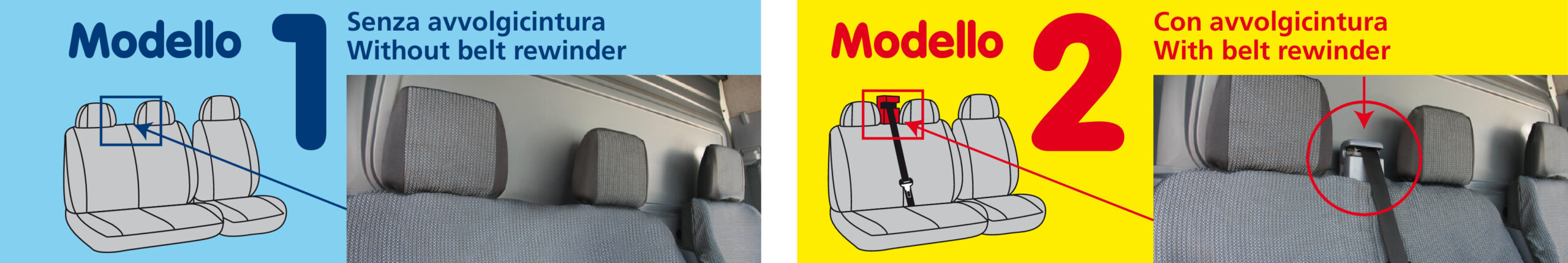 Dots-1, set fodere per furgone senza avvolgicintura - Nero/Grigio - immagine 5