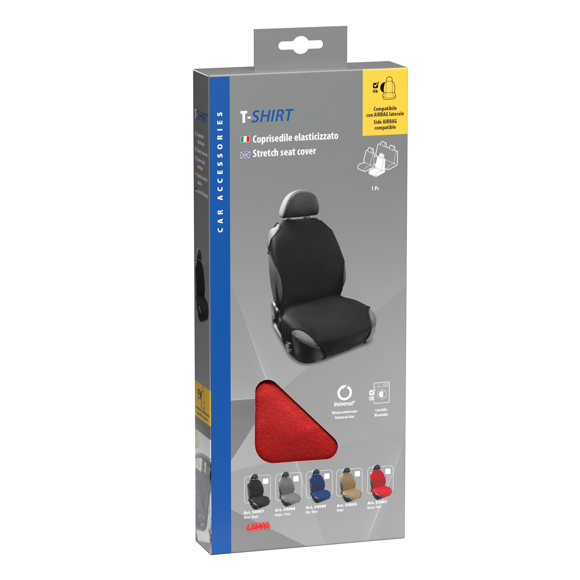 T-Shirt, coprisedile elasticizzato - Rosso - immagine 2