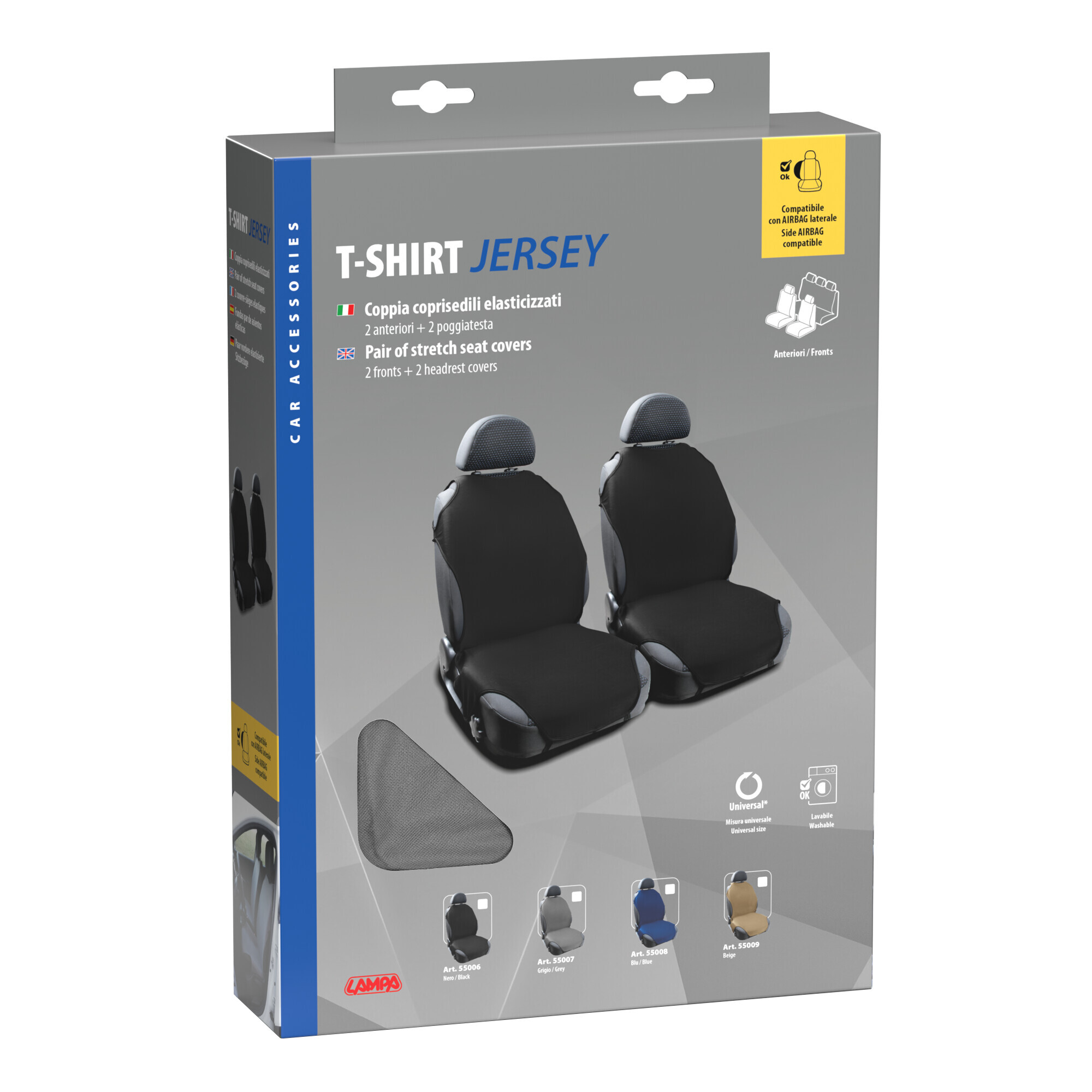 T-Shirt, coppia coprisedili elasticizzati - Grigio - immagine 2