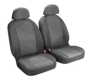 Duka XL-Fit, coppia coprisedili anteriori in tessuto jacquard e poliestere elasticizzati - Grigio