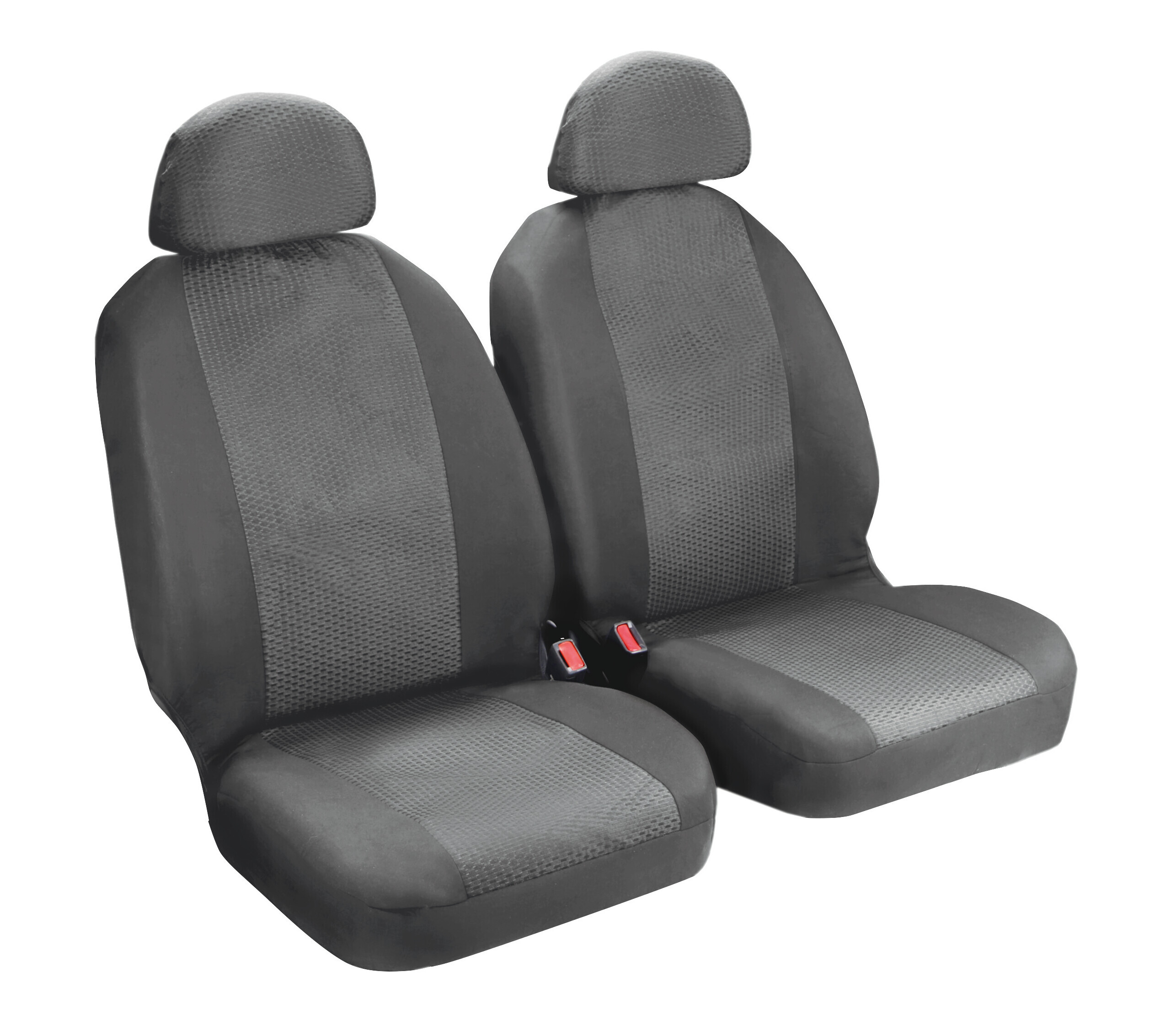 Duka XL-Fit, coppia coprisedili anteriori in tessuto jacquard e poliestere elasticizzati - Grigio