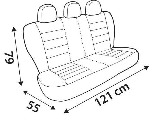 Duka Rear-Fit, coprisedile posteriore in tessuto jacquard e poliestere elasticizzati - Nero - immagine 4