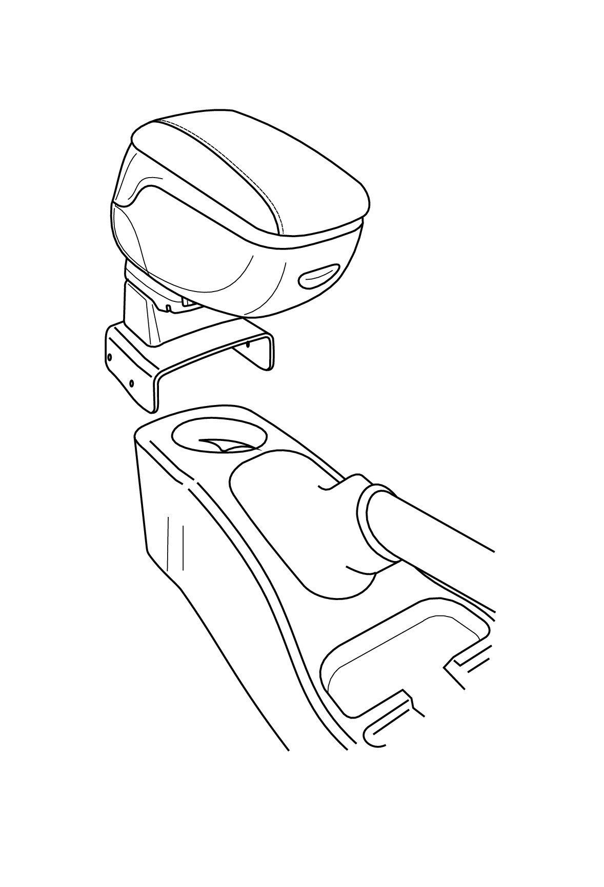 Attacco bracciolo - compatibile per Ford Tourneo Connect (06/02>10/13)