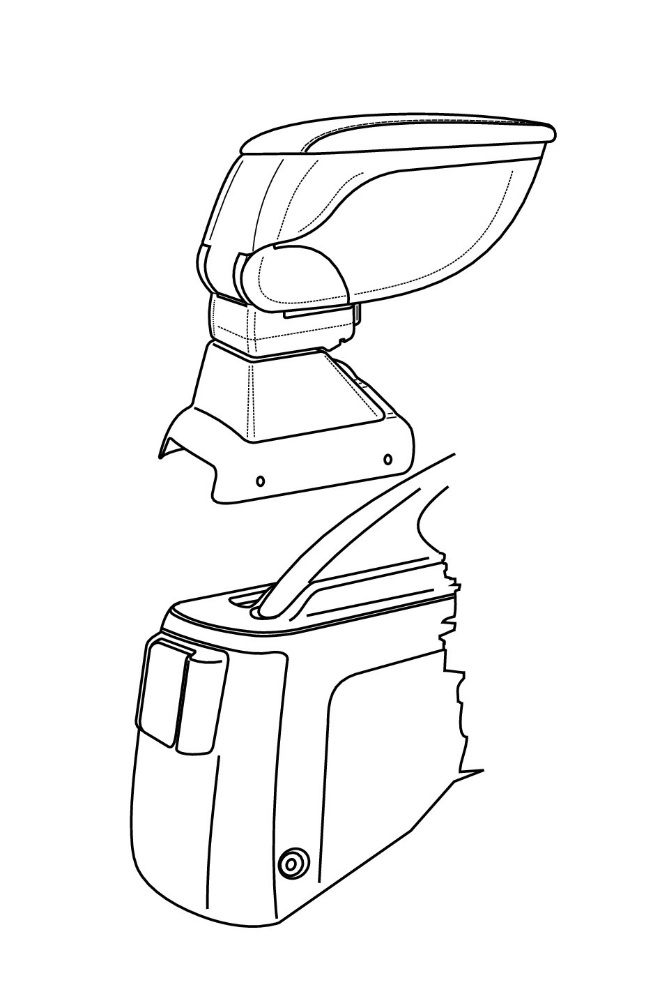 Attacco bracciolo - compatibile per Honda Civic 4p (01/01>04/06)