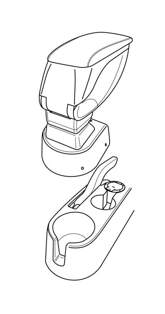Attacco bracciolo - compatibile per Kia Rio 5p (10/05>08/11)
