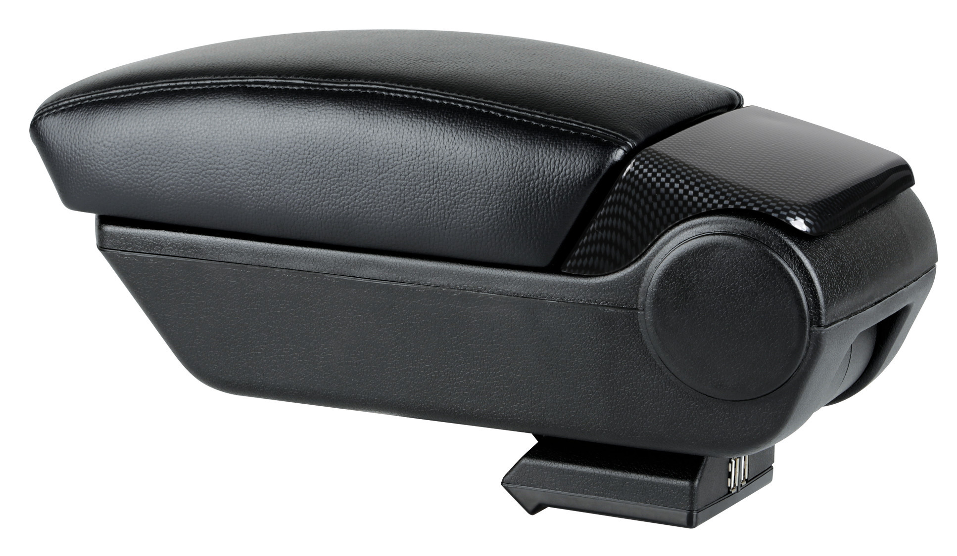 Premium, bracciolo 3 funzioni con doppio sistema di fissaggio e connessione USB, 12V - Carbon-Look - immagine 5