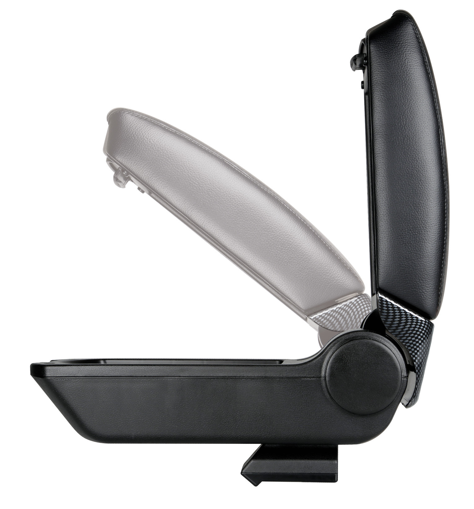 Premium, bracciolo 3 funzioni con doppio sistema di fissaggio e connessione USB, 12V - Carbon-Look - immagine 8