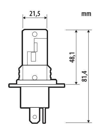 12V Halo Led Venus Series Quick-Fit - (H4-H19) - 21W - P43t / PU43t-3 - 1 pz - Scatola - immagine 3