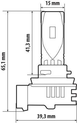 12V Halo Led Alien Series Quick-Fit - (H11) - 35W - PGJ19-2 - 1 pz - Scatola - immagine 4