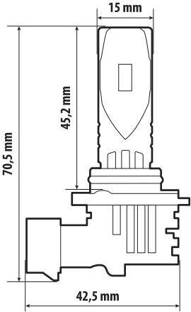 12V Halo Led Alien Series Quick-Fit - (HIR2 9012) - 35W - PX22d - 1 pz - Scatola - immagine 4