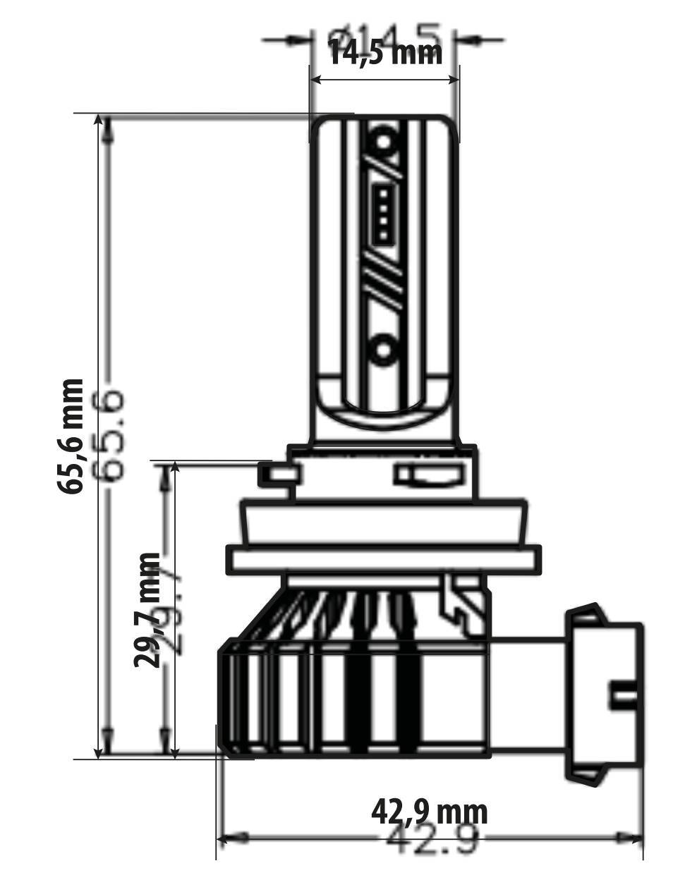 12V Halo Led Hyper Series Quick-Fit - (H8-H9-H11) - 15W - PGJ19-1/2/5 - 1 pz - Scatola - immagine 5
