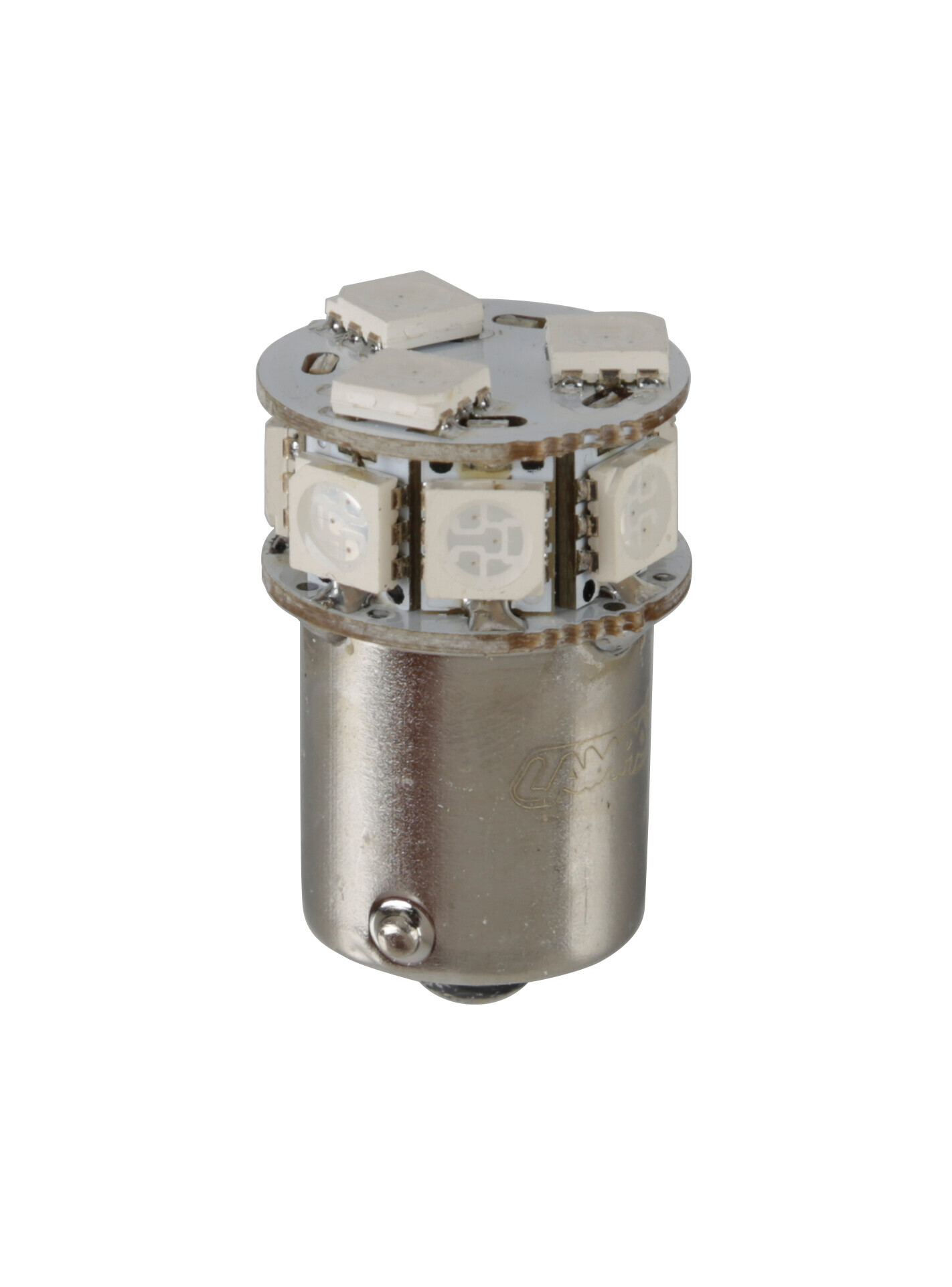 24/32V Led series - 10 SMD x 1 chip - (P21W) - BA15s - 20 pz - Busta - Rosso - Doppia polarità - Resistenza incorporata