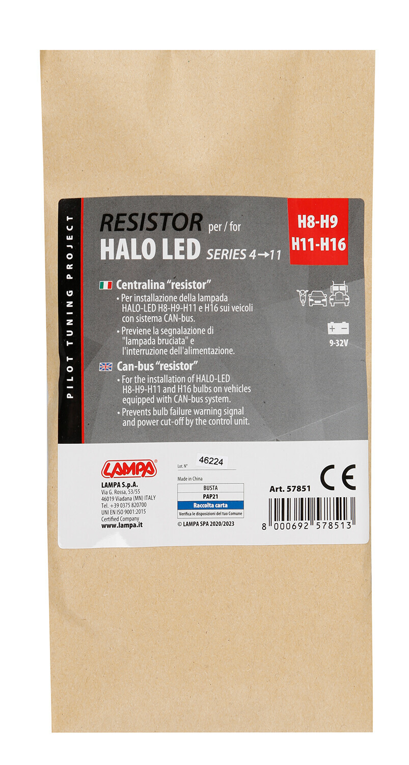 Halo Led Serie 4/11 - Centralina Resistor, 9/32V - H8-H9-H11-H16 - immagine 2