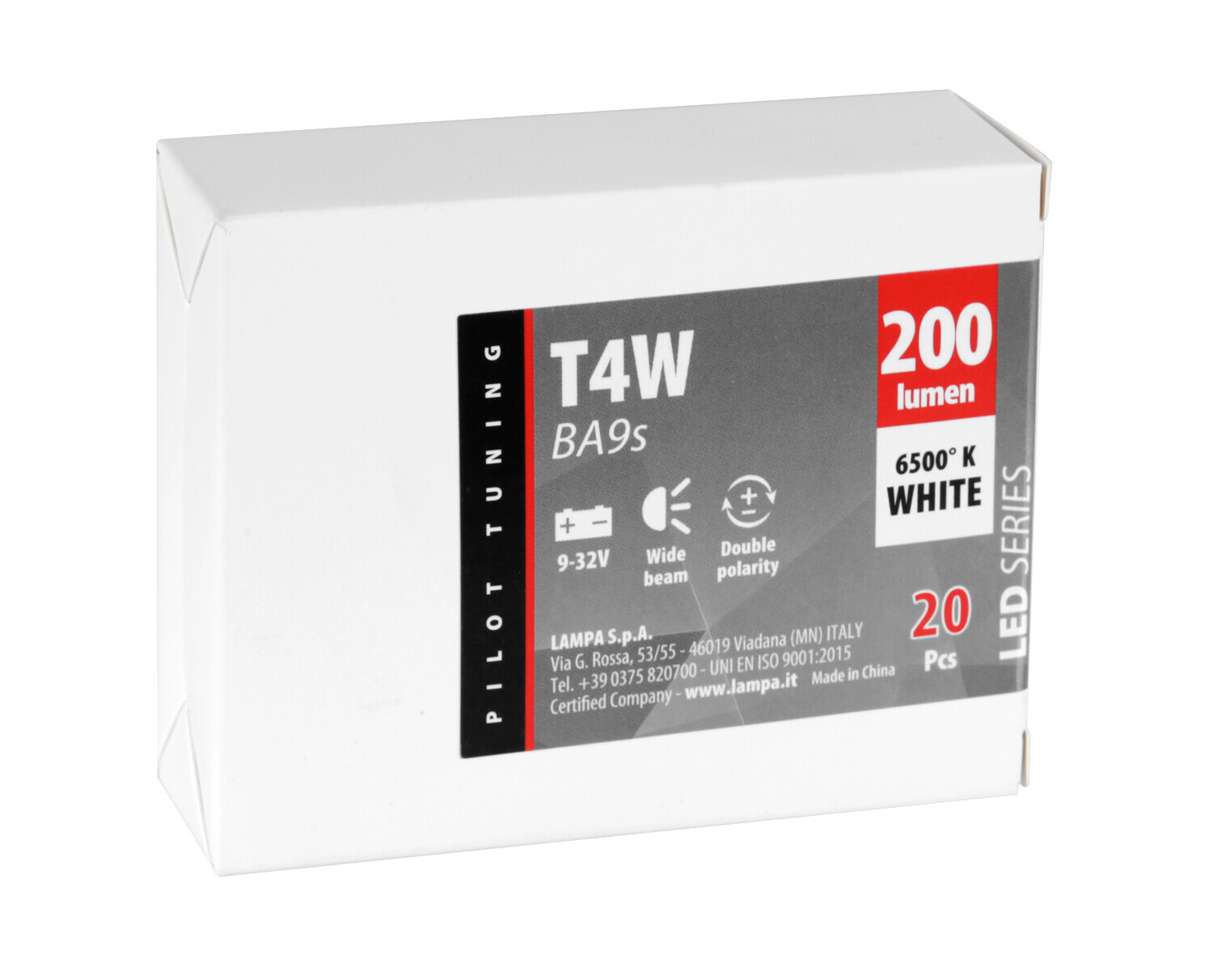 9/32V Led Series - 10 SMD - (T4W) - BA9s - 20 pz - Scatola - Bianco - Doppia polarità - immagine 2