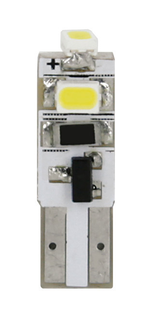 12V Hyper-Led 3 - 3 SMD x 1 chip - (T5) - W2x4,6d - 2 pz  - Scatola - Bianco
