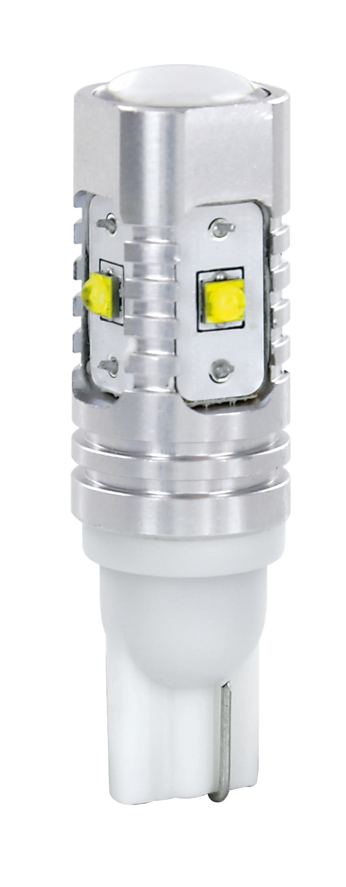 10/30V Mega-Led 45 - 5 SMD x 9 chips - (T10) - W2,1x9,5d - 2 pz - D/Blister - Bianco - Doppia polarità - immagine 2