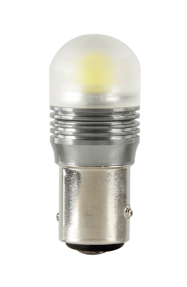 12V Mega-Led 3D - 1 Super SMD x 1 chip - (P21/5W) - BAY15d - 1 pz  - D/Blister - Bianco