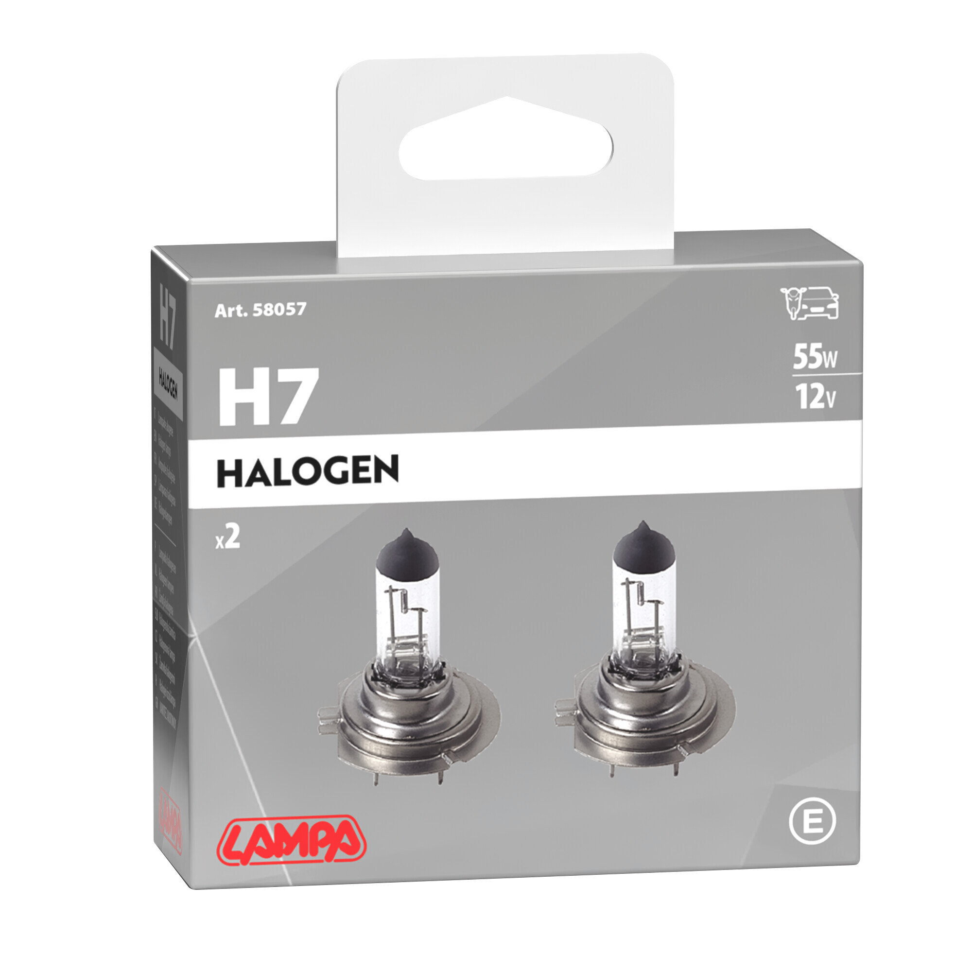 12V Lampada alogena - H7 - 55W - PX26d - 2 pz - Scatola - immagine 2