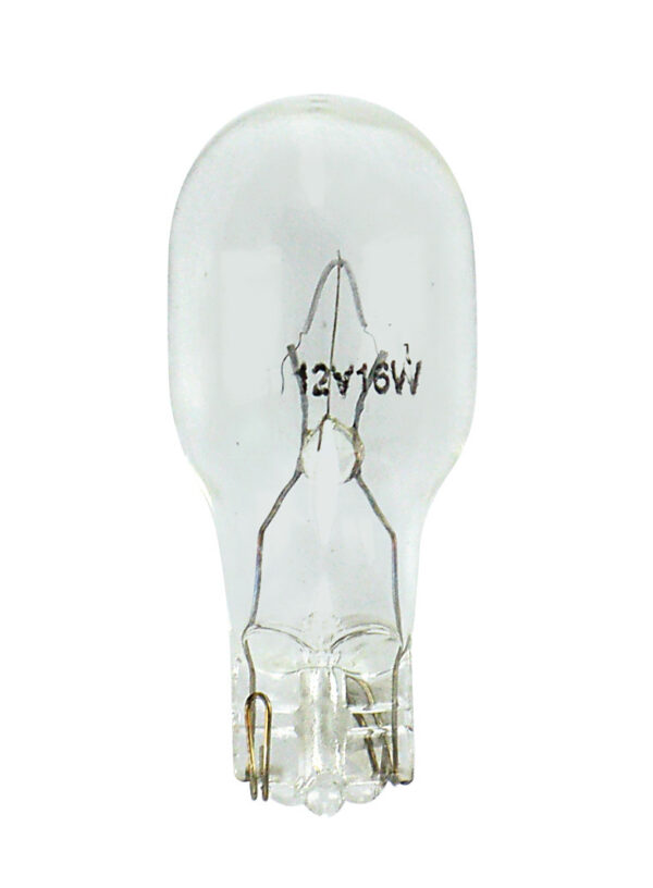 12V Lampada con zoccolo vetro - W16W - 16W - W2,1x9,5d - 2 pz  - Scatola