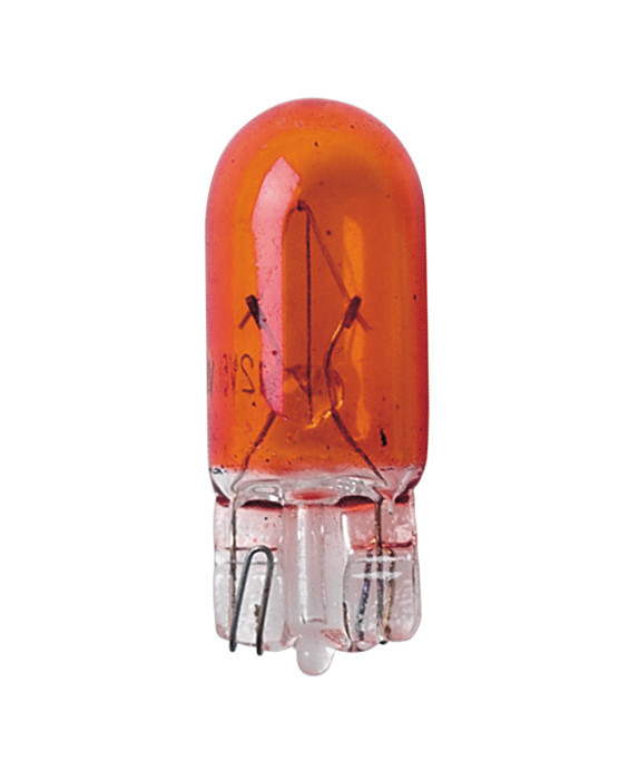 12V Lampada con zoccolo vetro - WY5W - 5W - W2,1x9,5d - 10 pz  - Scatola - Arancio