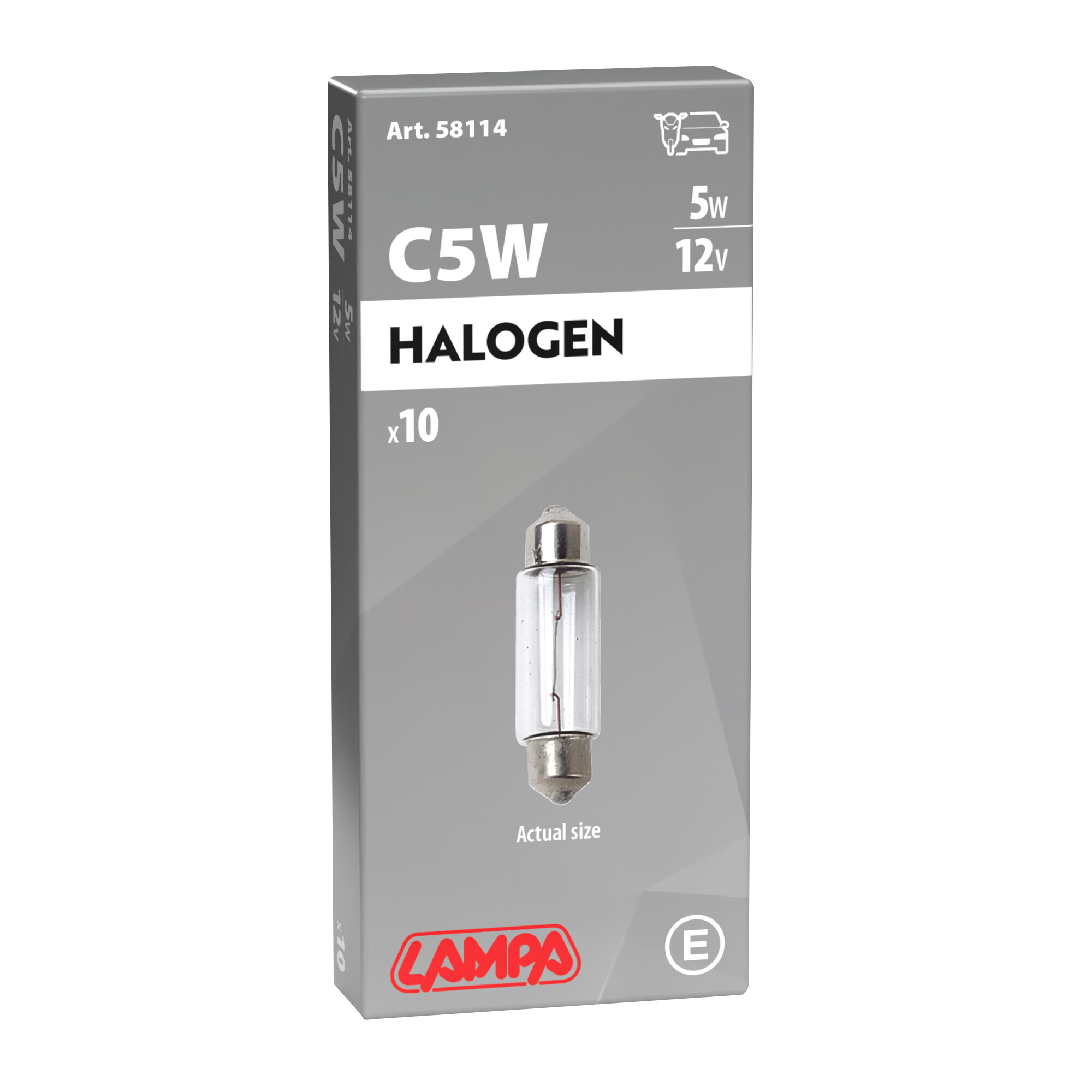 12V Lampada siluro - C5W - 11x35 mm - 5W - SV8,5-8 - 10 pz - Scatola - immagine 2