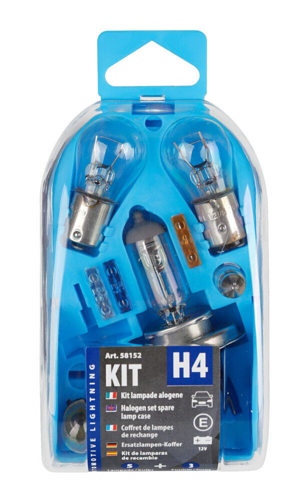 Kit lampade di ricambio 8 pz, alogena H4 - 12V