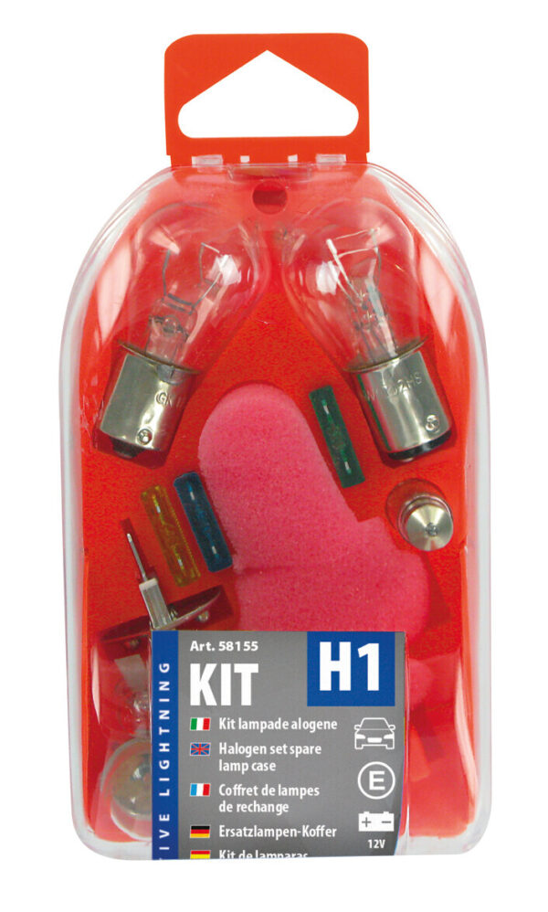 Kit lampade di ricambio 11 pz, alogena H1 - 12V