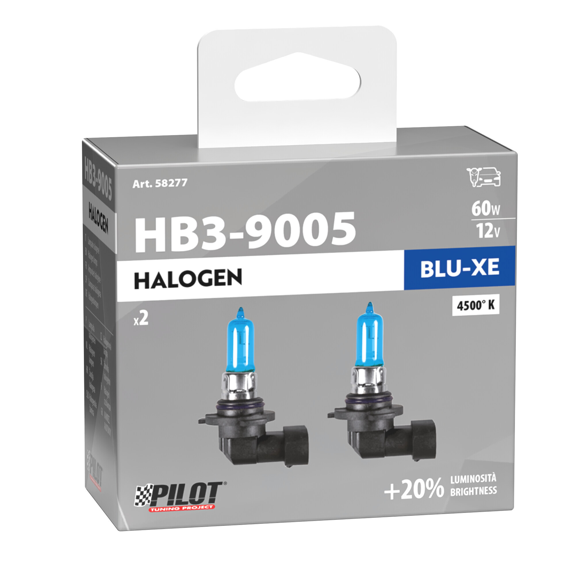12V Lampada alogena Blu-Xe - HB3 9005 - 65W - P20d - 2 pz - Scatola - immagine 2