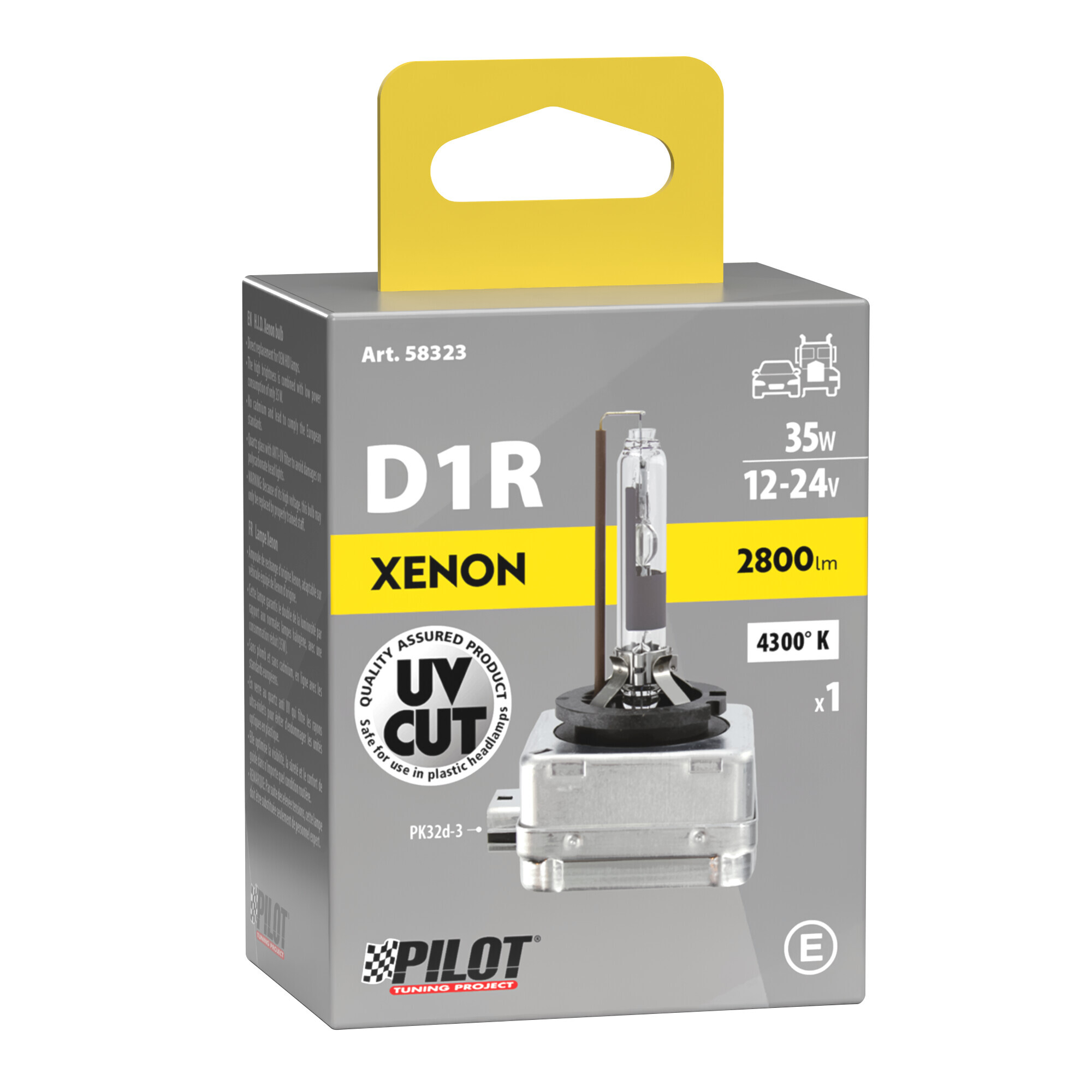 Lampada HID Xenon 4.300°K - D1R - 35W - PK32d-3 - 1 pz - Scatola - immagine 2