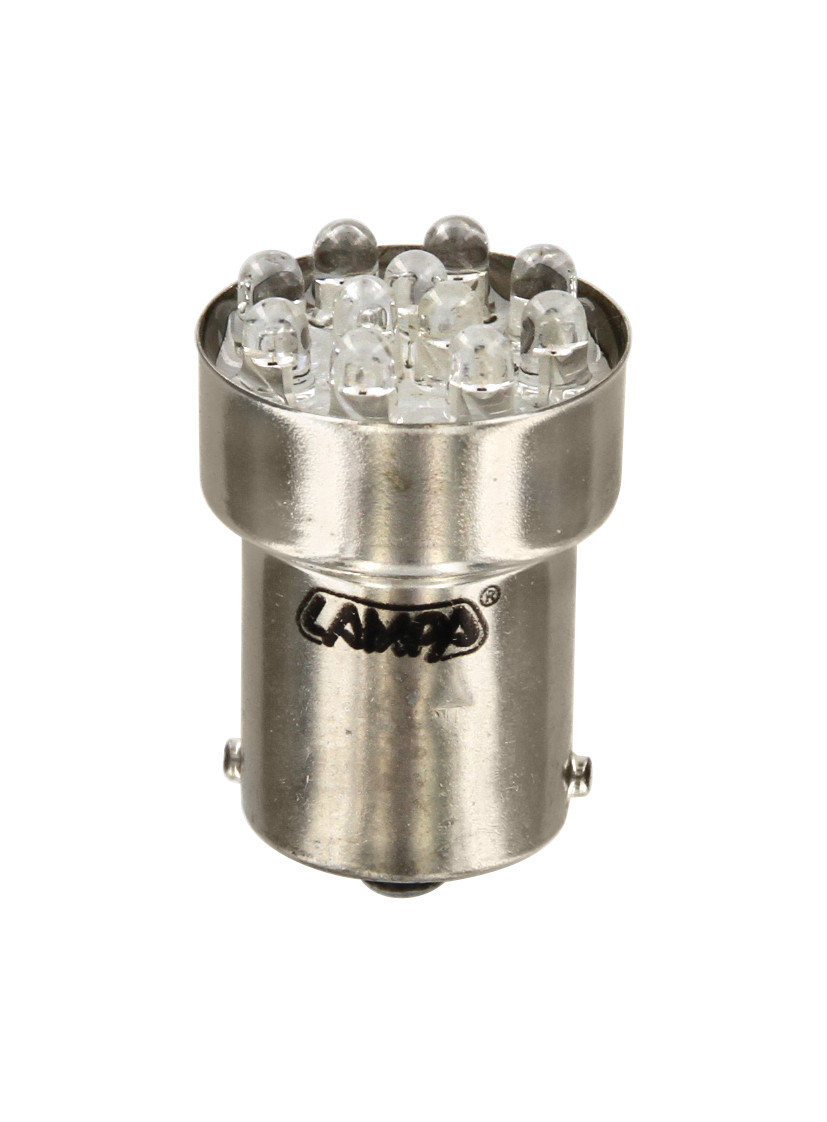 12V Lampada Multi-Led 11 Led - (R10W) - BA15s - 1 pz - Scatola - Rosso