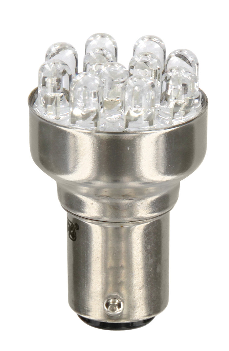 12V Lampada Multi-Led 11 Led - (P21/5W) - BAY15d - 1 pz - Scatola - Rosso