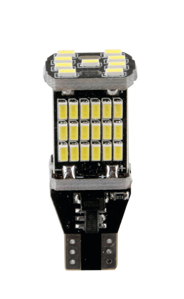12/18V Led series - 45 Led SMD - (W16W) - W2,1x9,5d - 2 pz - Scatola - Bianco - Doppia polarità