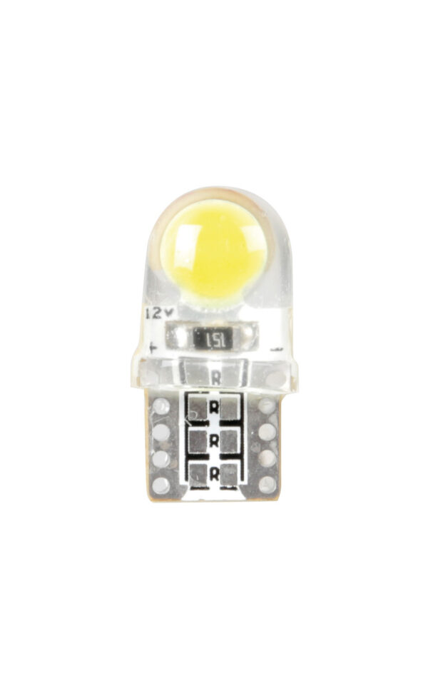 12V Led series - 6 Led COB - (T10) - W2,1x9,5d - 2 pz  - Scatola - Bianco