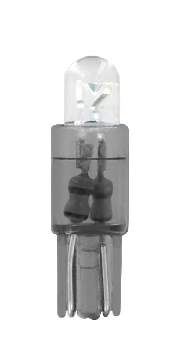 12V Micro lampada zoccolo plastica 1 Led - (T5) - W2x4,6d - 2 pz  - Scatola - Bianco