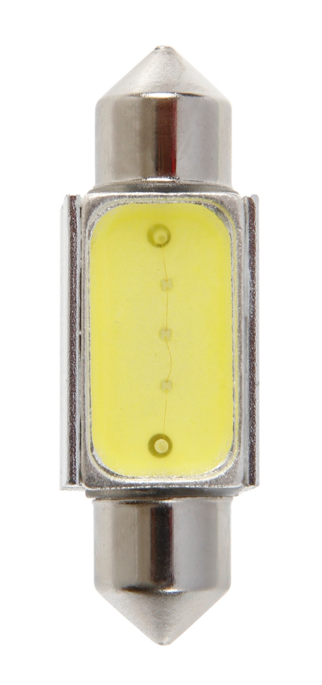 12V Led Series - 2 super chips + 3 chips - (C5W) - 12x36 mm - SV8,5-8 - 1 pz - D/Blister - Bianco - Resistenza incorporata