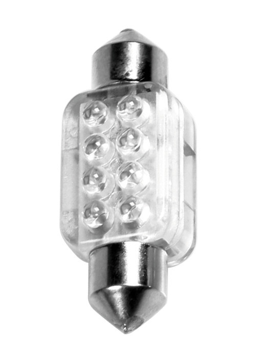 12V Led Series - 8 Led - 13x35 mm - SV8,5-8 - 1 pz - Scatola - Blu
