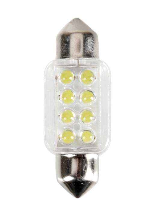 12V Led Series - 8 Led - 13x35 mm - SV8,5-8 - 1 pz - Scatola - Bianco