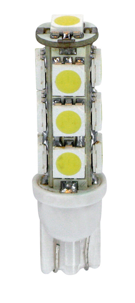 12V Hyper-Led 39 - 13 SMD x 3 chips - (T10) - W2,1x9,5d - 2 pz - D/Blister - Bianco - Doppia polarità