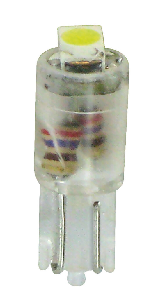 12V Hyper-Led 2 - 1 SMD x 2 chips - (T5) - W2x4,6d - 2 pz - Scatola - Bianco