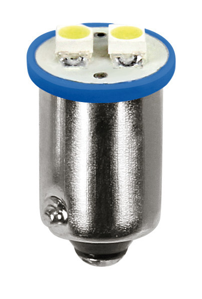12V Hyper-Led 6 - 2 SMD x 3 chips - BA9s - 2 pz - D/Blister - Blu