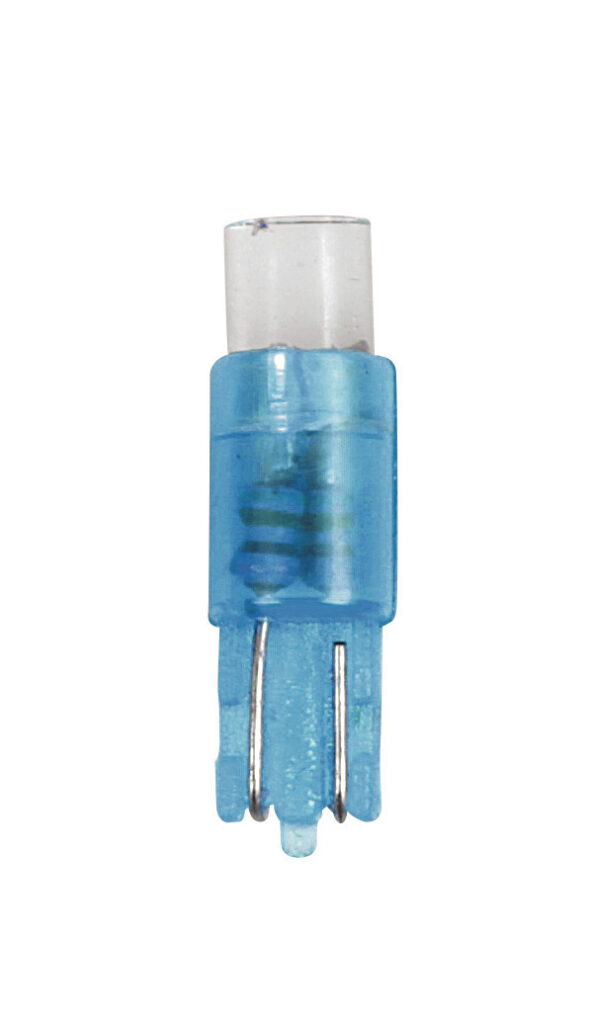 12V Kit Lampade cruscotto 1 Led - (T5) - W2x4,6d - 5 pz  - D/Blister - Blu