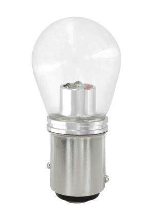 12/24V Mega-Led 16 - 1 Smd x 16 chips - (P21/5W) - BAY15d - 2 pz  - Scatola - Bianco