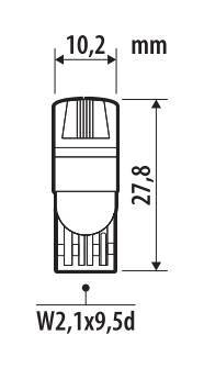 12V Ultra-Lumen Series - (T10) - W2,1x9,5d - 2 pz - Scatola - Bianco - Doppia polarità - Resistenza incorporata - immagine 3
