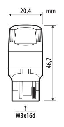 12V Ultra-Lumen Series - (W21W) - W3x16d - 2 pz - Scatola - Bianco - Doppia polarità - Resistenza incorporata - immagine 3