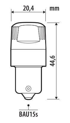 12V Ultra-Lumen Series - (PY21W) - BAU15s - 2 pz - Scatola - Arancio - Doppia polarità - Resistenza incorporata - immagine 3