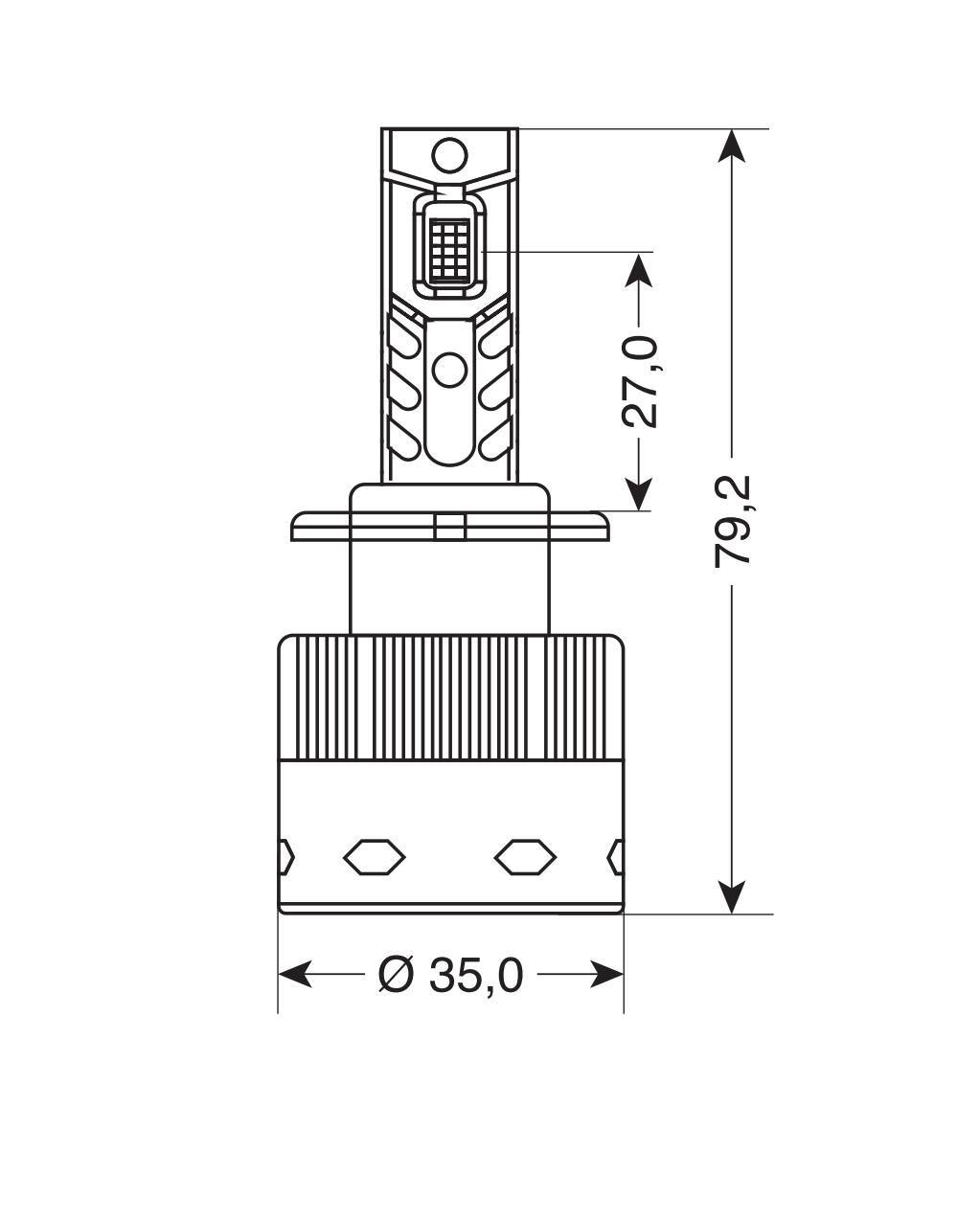 12-24V Lampade a Led per conversione fari Xenon - (D4S-D4R) - 35W - 2 pz - Scatola - immagine 3