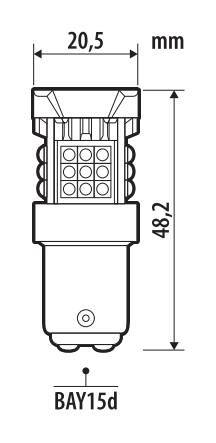 12/24V Pro-User Series - (P21/5W) - BAY15d - 1 pz - Scatola - Bianco - Doppia polarità - Resistenza incorporata - immagine 3