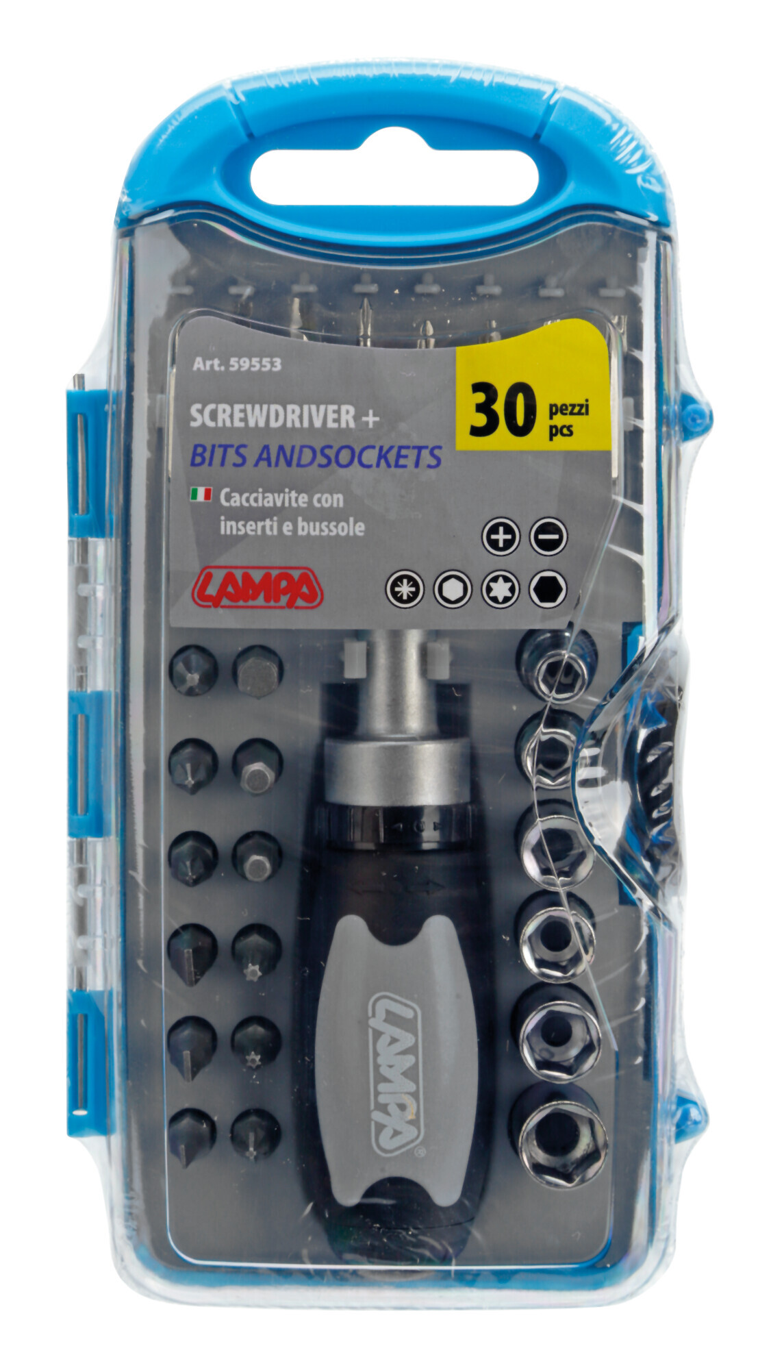 Set cacciavite con inserti e bussole, 30 pz - immagine 3