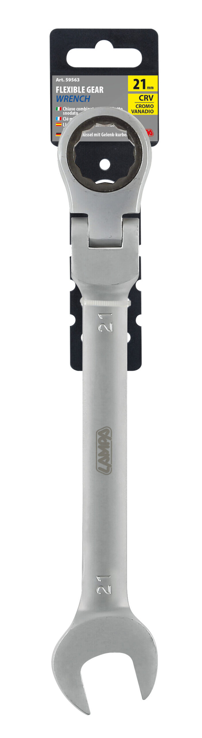 Chiave combinata con cricchetto snodato - 21 mm - immagine 2