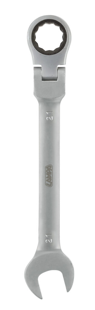 Chiave combinata con cricchetto snodato - 21 mm